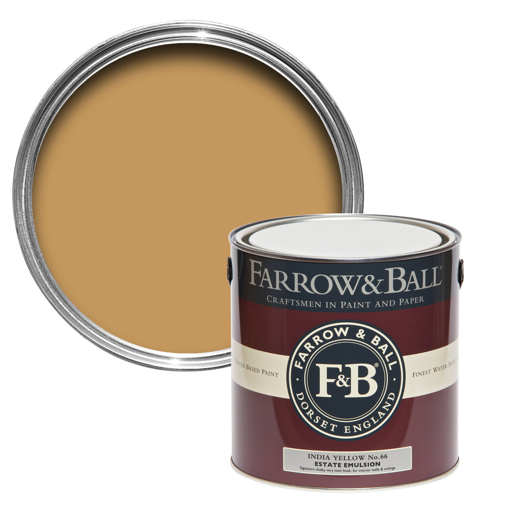 Farrow & Ball India Yellow 66 paint - colour swatch photo by Decor Express
