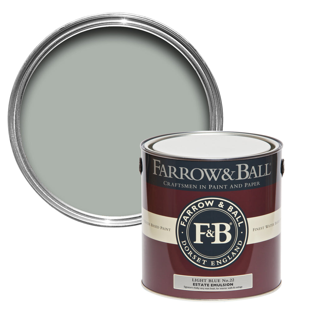 Farrow & Ball Light Blue 22 paint - colour swatch photo by Decor Express