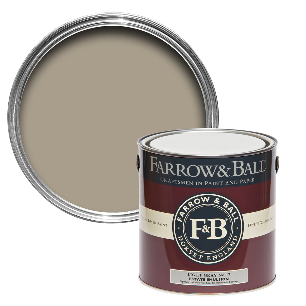 Farrow & Ball Light Gray 17 paint - colour swatch photo by Decor Express