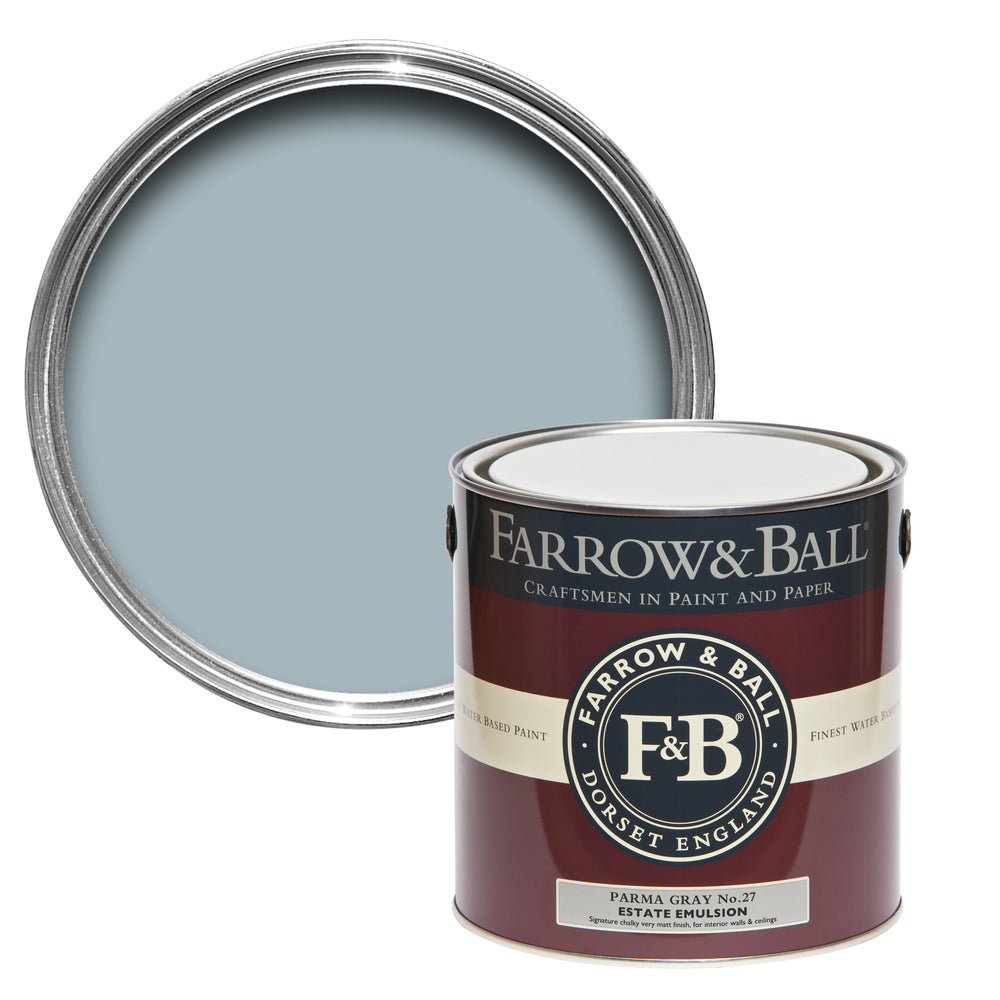 Farrow & Ball Parma Grey 27 paint - colour swatch photo by Decor Express