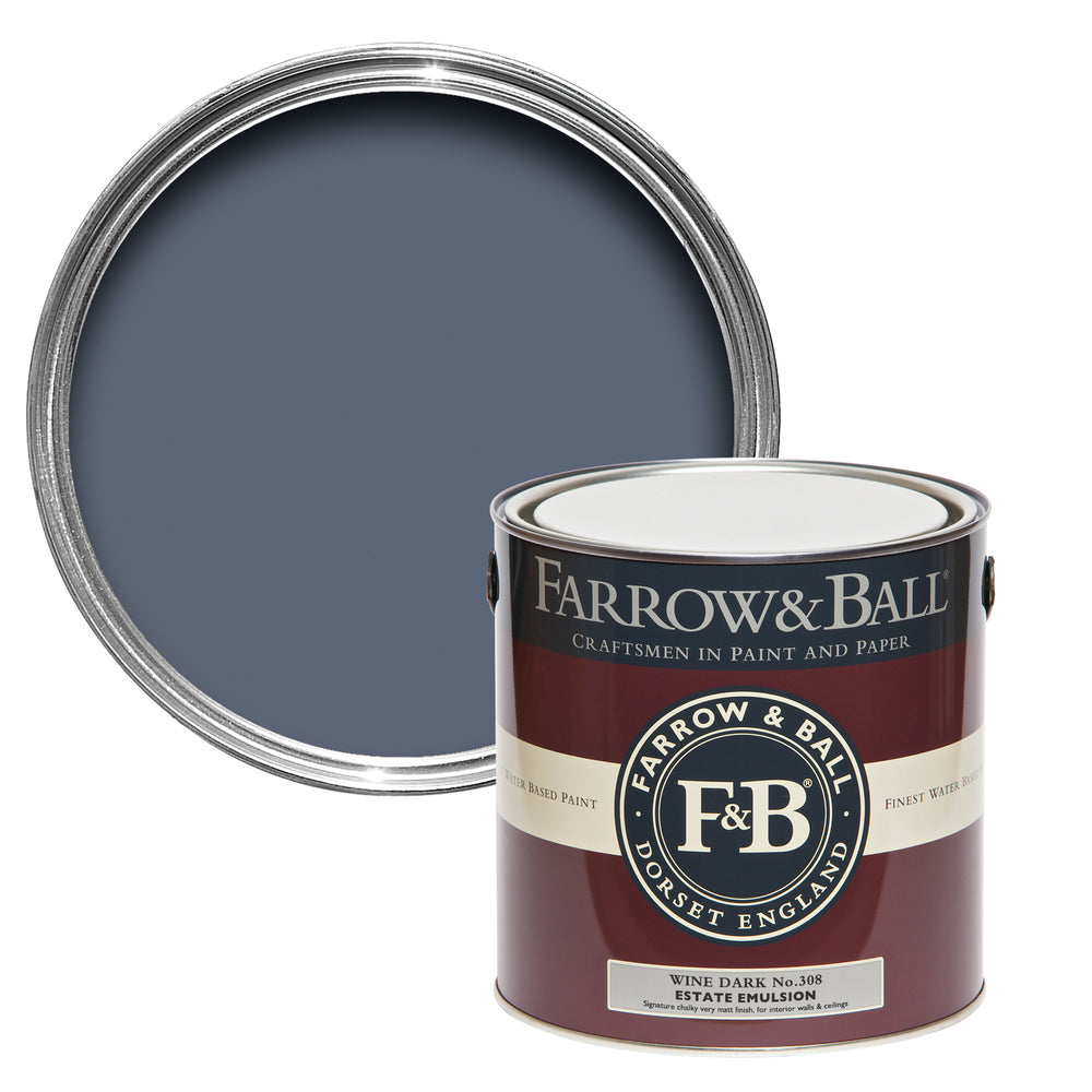 Farrow & Ball Wine Dark 308 paint - colour swatch photo by Decor Express