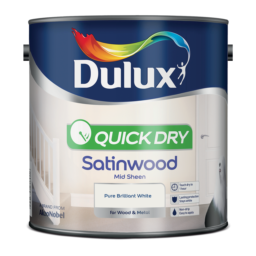 Dulux Quick Dry Satinwood paint 