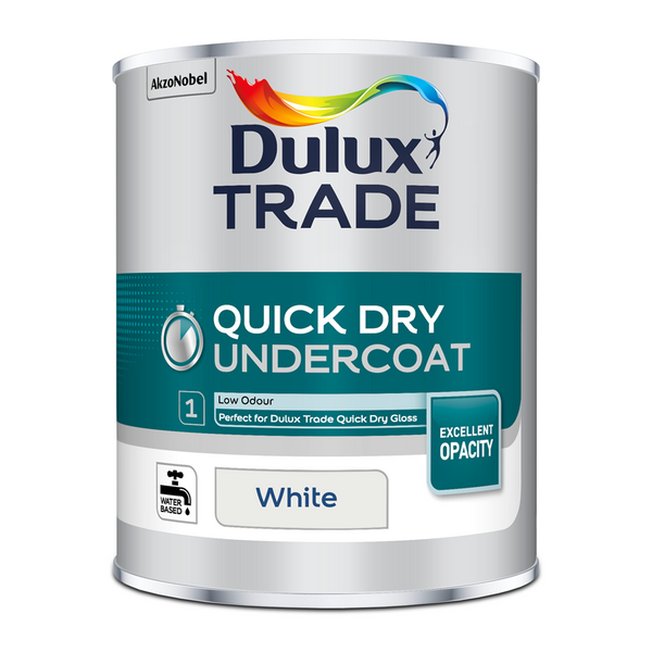 Dulux Trade Quick Dry Undercoat White 1L – Product Image | Decor Express, Clapham & Richmond, London