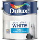 Dulux Walls & Ceilings Matt Emulsion Paint Pure Brilliant White 2.5L – Product Image | Decor Express, Clapham & Richmond, London