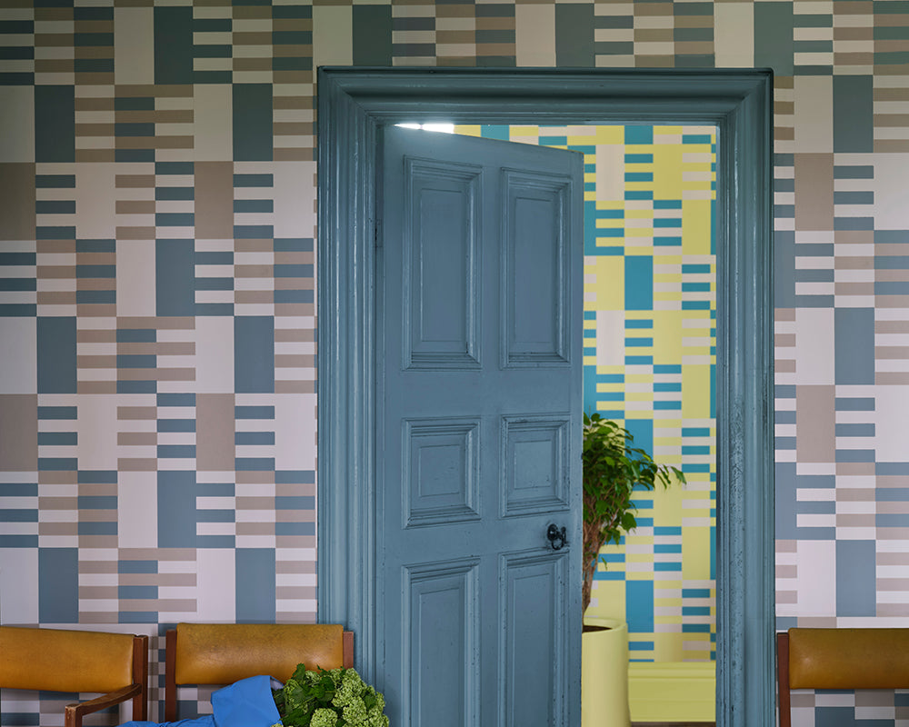 Farrow & Ball Check Wallpaper room inspiration 2