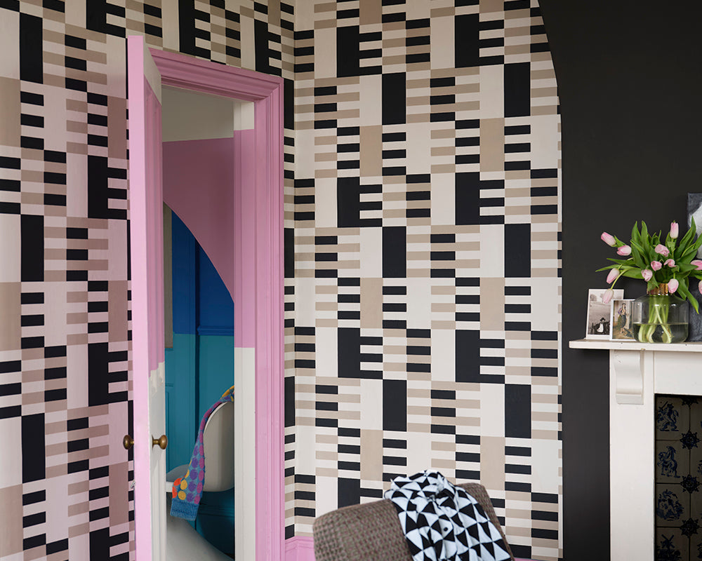 Farrow & Ball Check Wallpaper room inspiration 3
