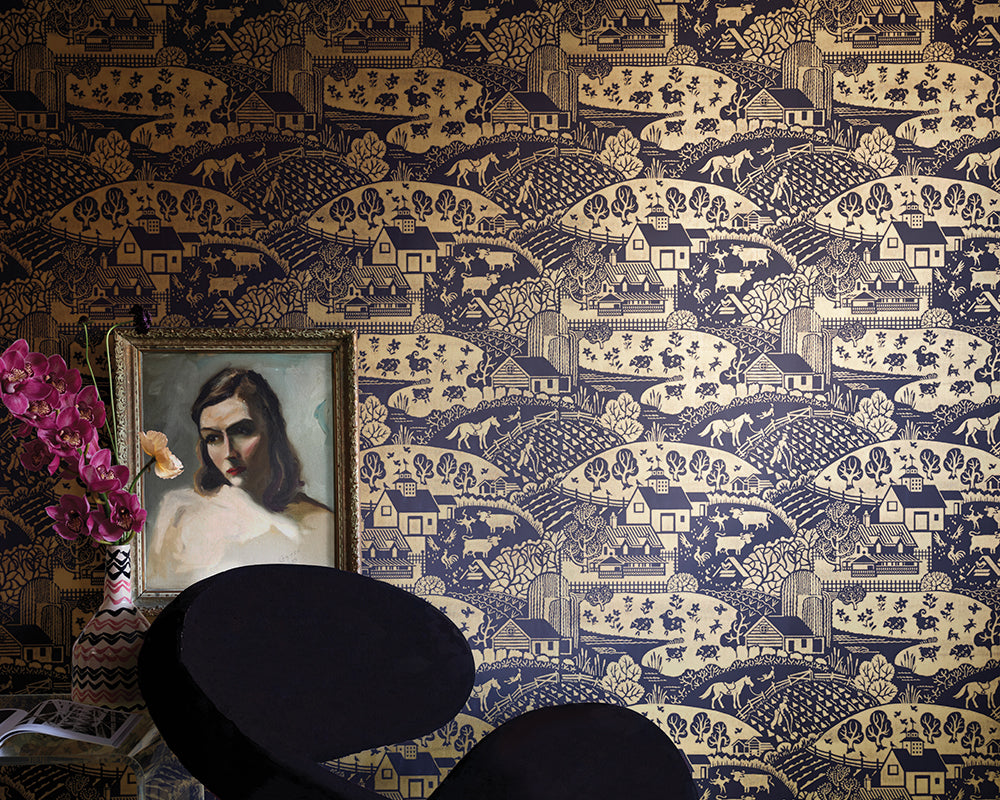 Farrow & Ball Gable Wallpaper room inspiration 2