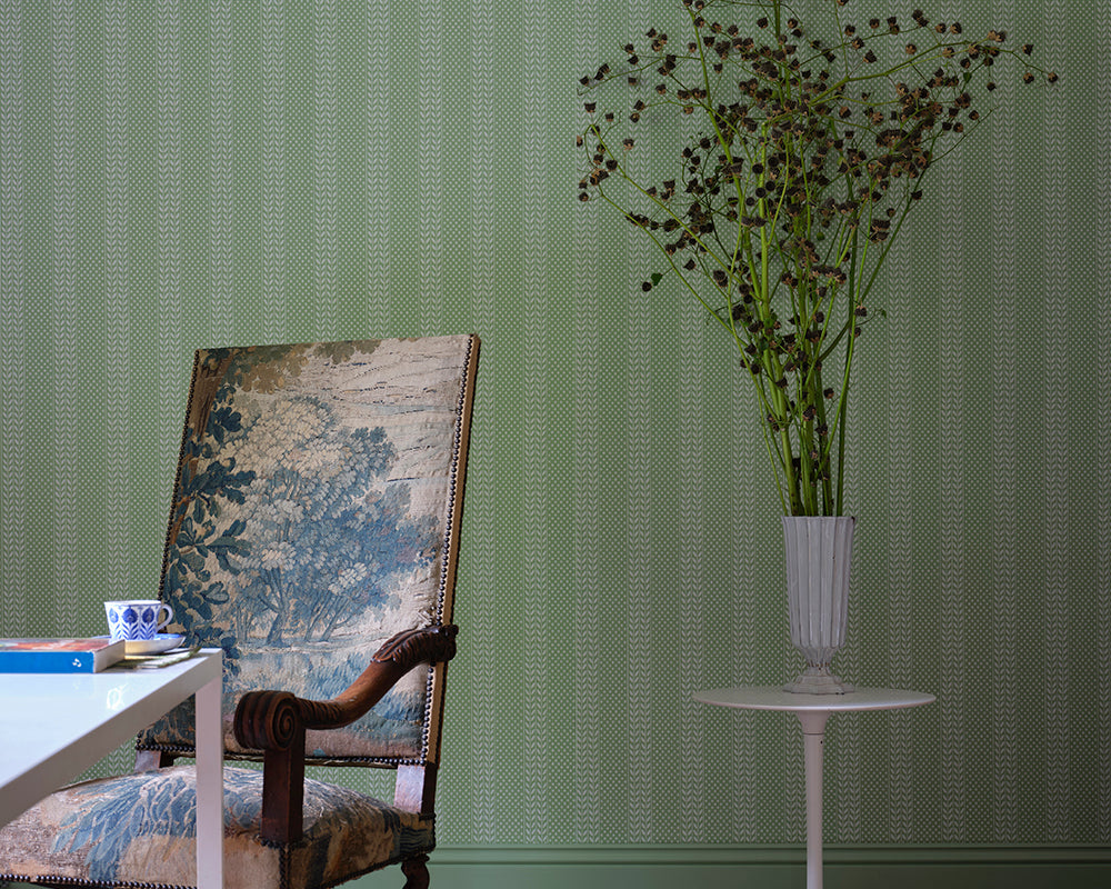 Farrow & Ball Polka Sprig Wallpaper room inspiration 2