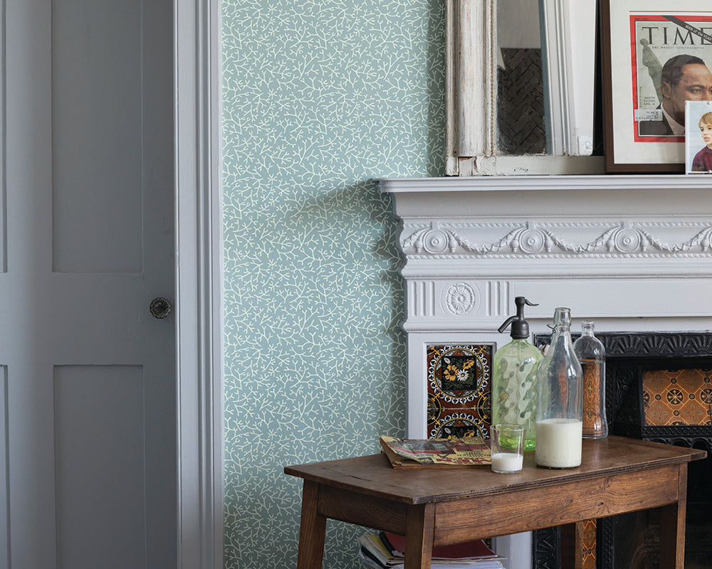 Farrow & Ball Samphire Wallpaper room inspiration 3