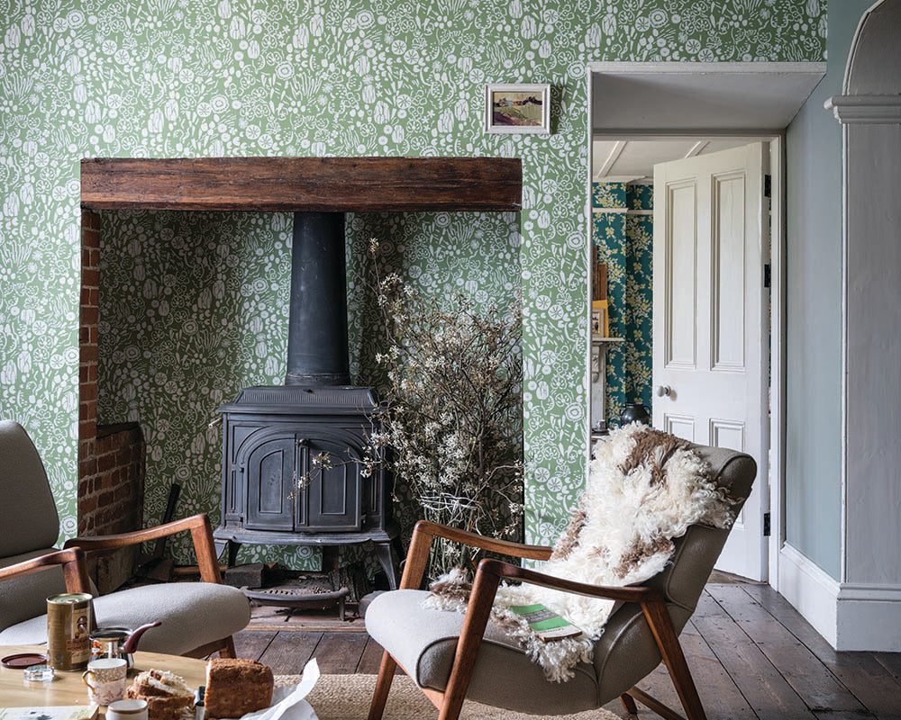 Farrow & Ball Atacama Wallpaper room inspiration 3