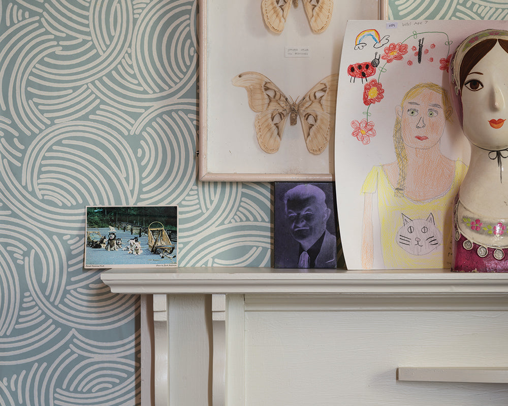 Farrow & Ball Tourbillon Wallpaper room inspiration 3