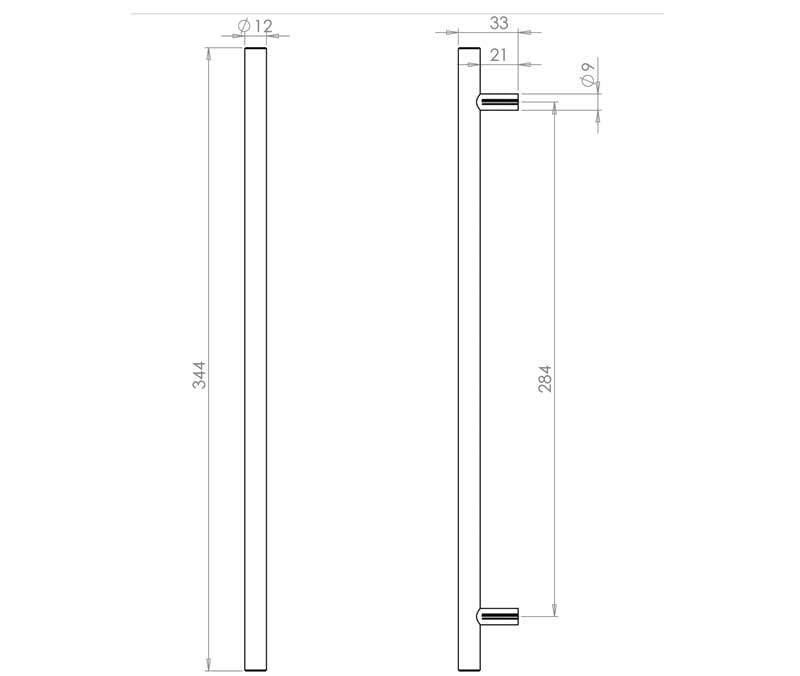 T Bar Cabinet Handle