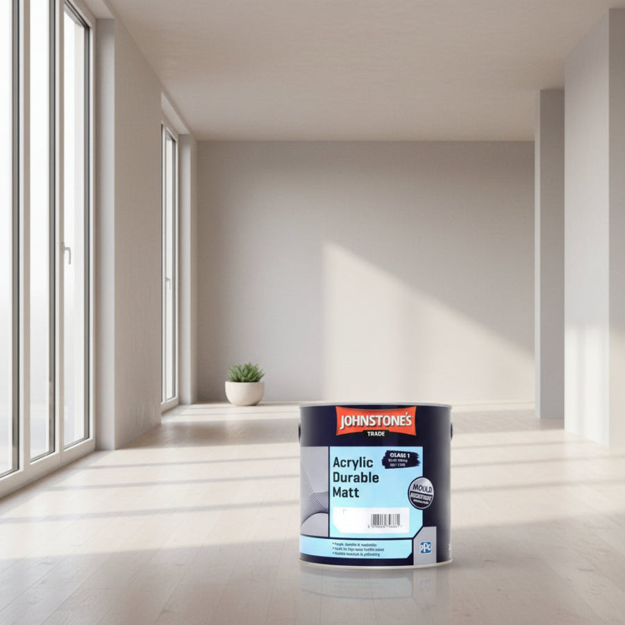 Johnstones Acrylic Durable Matt Brilliant White 2.5L