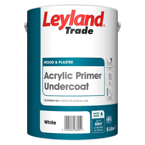 Leyland Trade Acrylic Primer Undercoat White 