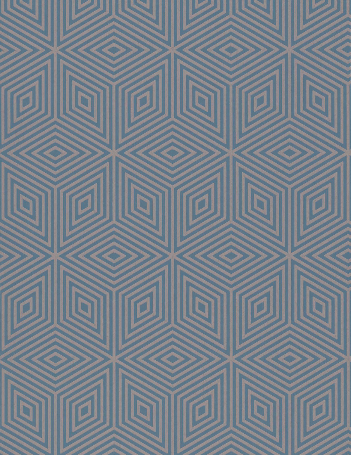 Paint & Paper Library Marquetry Tile Blue Blood wallpaper swatch