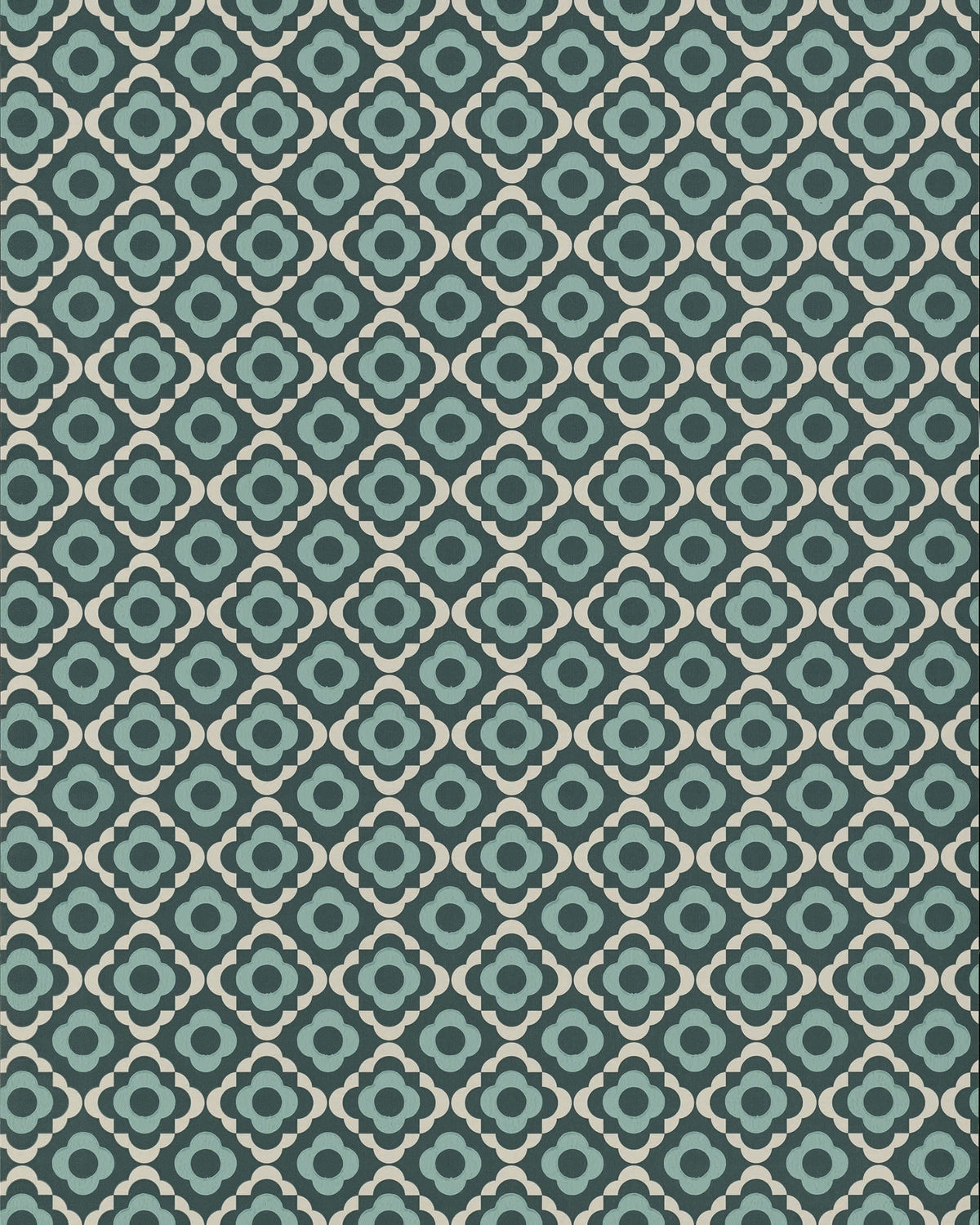 Paint & Paper Library Quatrefoil Squid Ink wallpaper swatch