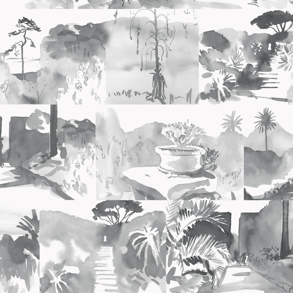 Paint & Paper Library Abbey Gardens Paris Rooftops wallpaper swatch