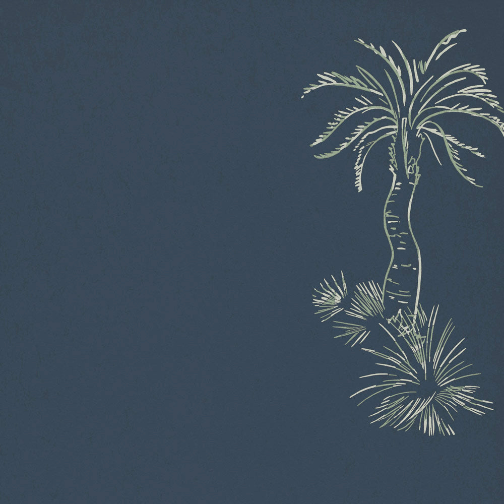 Paint & Paper Library Lighthouse Palm Blue Pearl wallpaper swatch
