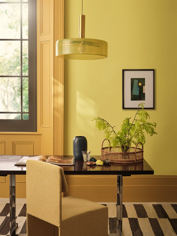 Paint & Paper Library Peruvian Yellow 710 lifestyle – Peruvian Yellow, Pollen II, Bronze