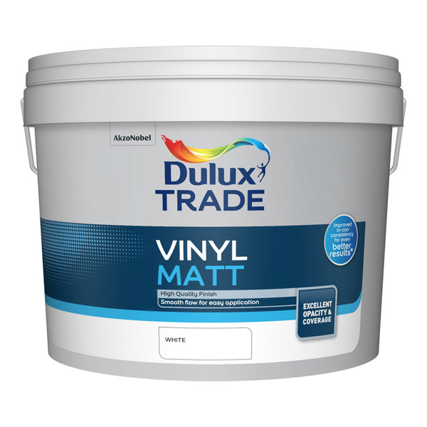 Dulux Trade Vinyl Matt White 10L
