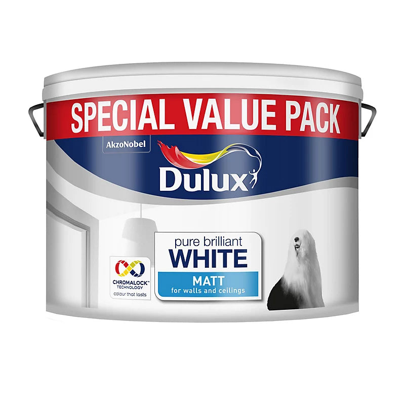 Dulux Matt Emulsion Pure Brilliant White 7L