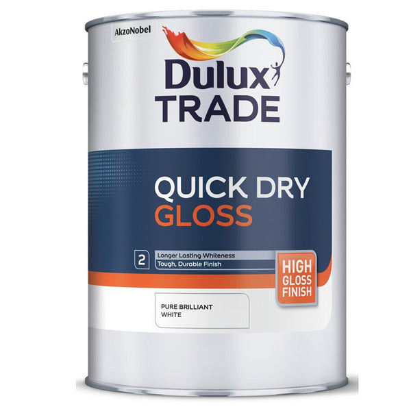 Dulux Trade Quick Dry Gloss Pure Brilliant White 5L