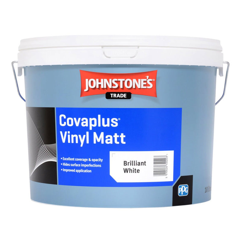 Johnstone's Covaplus Vinyl Matt Brilliant White 10L