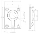 Flush Pull Ring 50mm