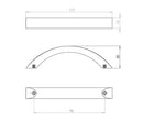 Arco Cupboard Handle Brushed Nickel