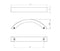 Arco Cupboard Handle Brushed Nickel