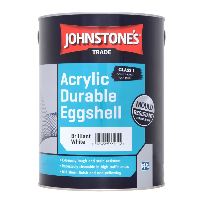 Johnstone's Acrylic Durable Eggshell Brilliant White 5L