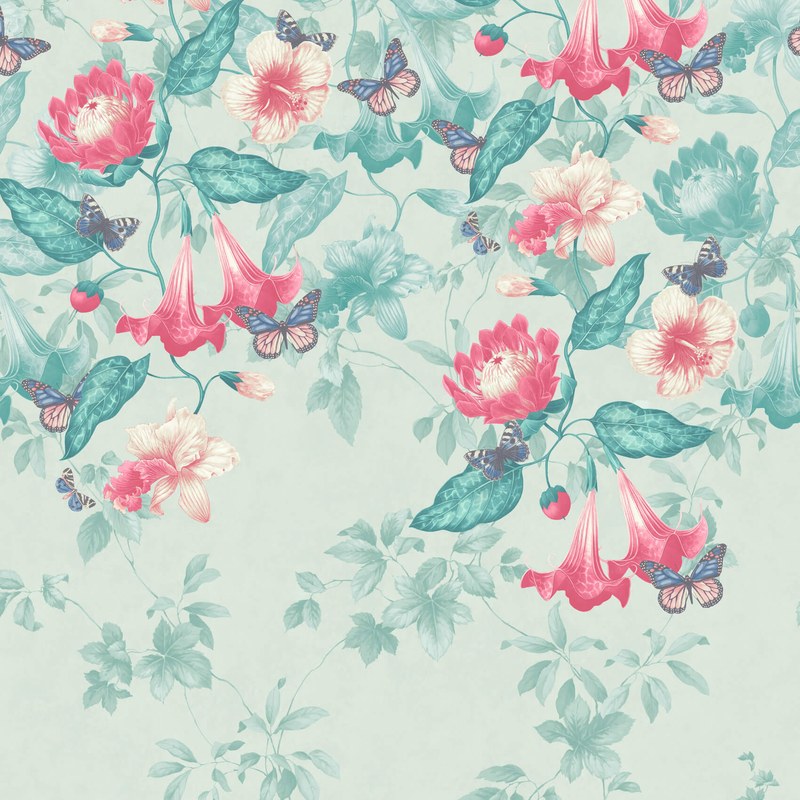 Little Greene Asterid wallpaper in Island