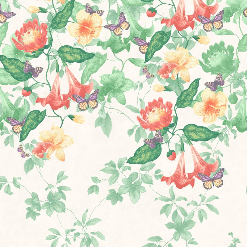 Little Greene Asterid wallpaper in Lantern