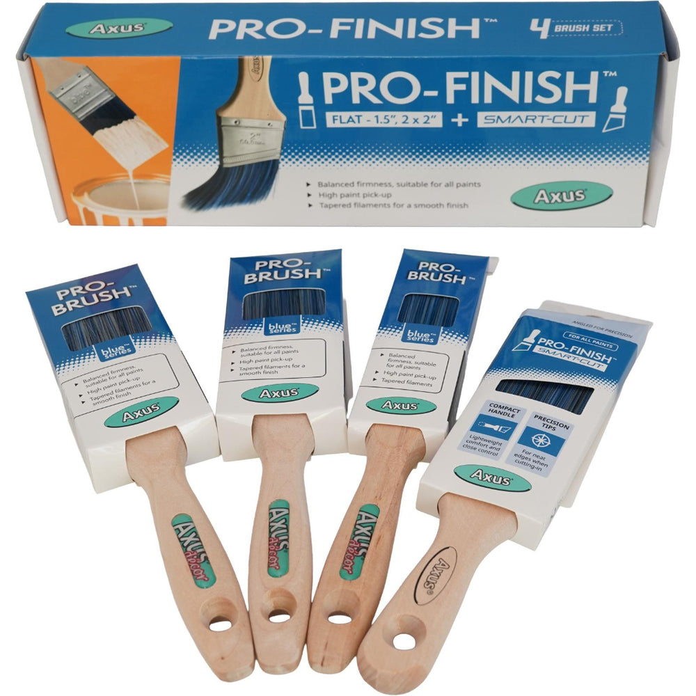 Axus Pro-Finish 4 Brush Set – full product with white margin, square