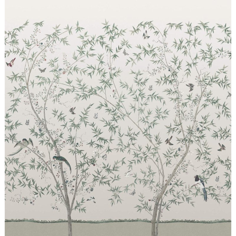 Little Greene Belton Scenic wallpaper in Oyster