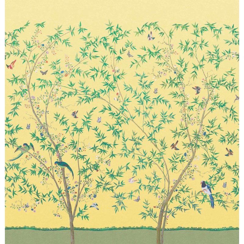 Little Greene Belton Scenic wallpaper in Sunbeam