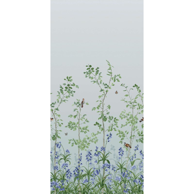 Little Greene Bird & Bluebell wallpaper in Celestial Blue