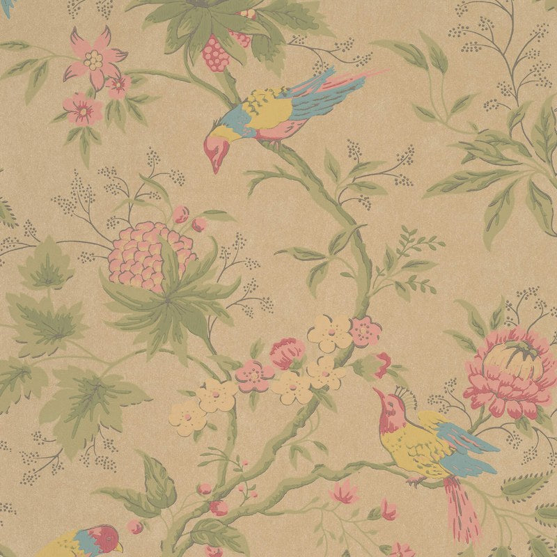 Little Greene Brooke House wallpaper in Parchment