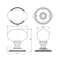 Plain Glass Oval Mortice Knobs JH6000