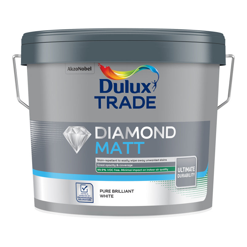 Dulux Trade Diamond Matt Pure Brilliant White 10L Decor Express Ltd
