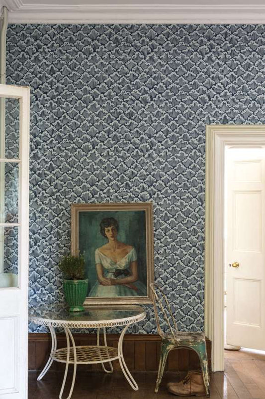 Farrow & Ball Aranami wallpaper lifestyle image