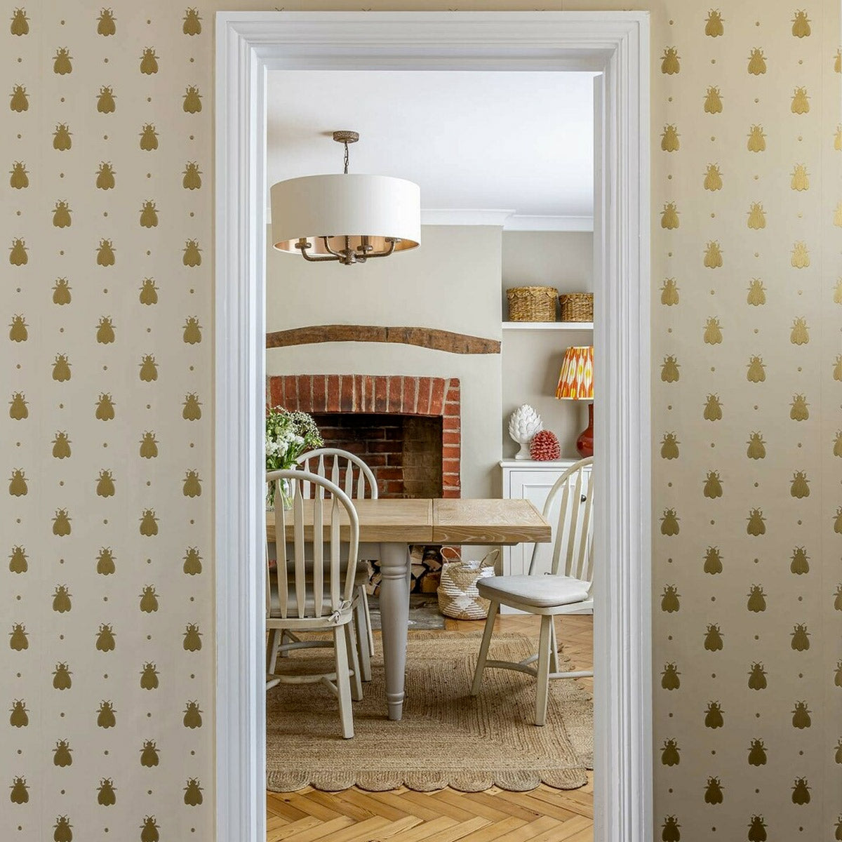 Farrow & Ball Bumble Bee Wallpaper room inspiration