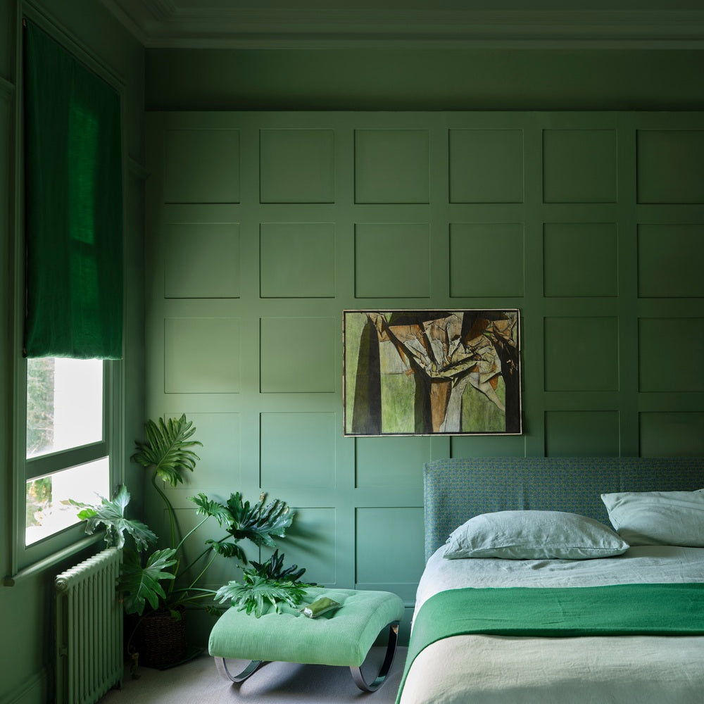 Farrow & Ball Calke Green No.34 paint in a lifestyle setting