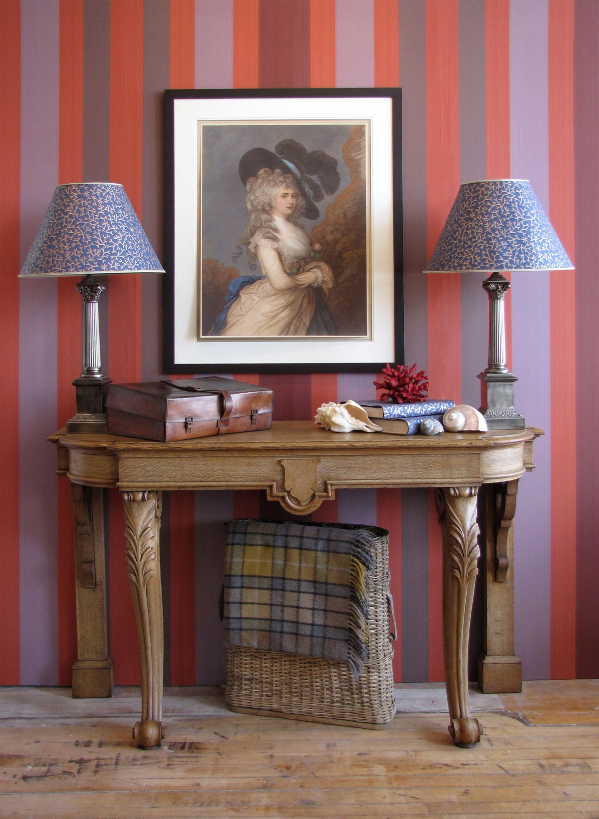 Farrow & Ball Chromatic Stripe Wallpaper room inspiration