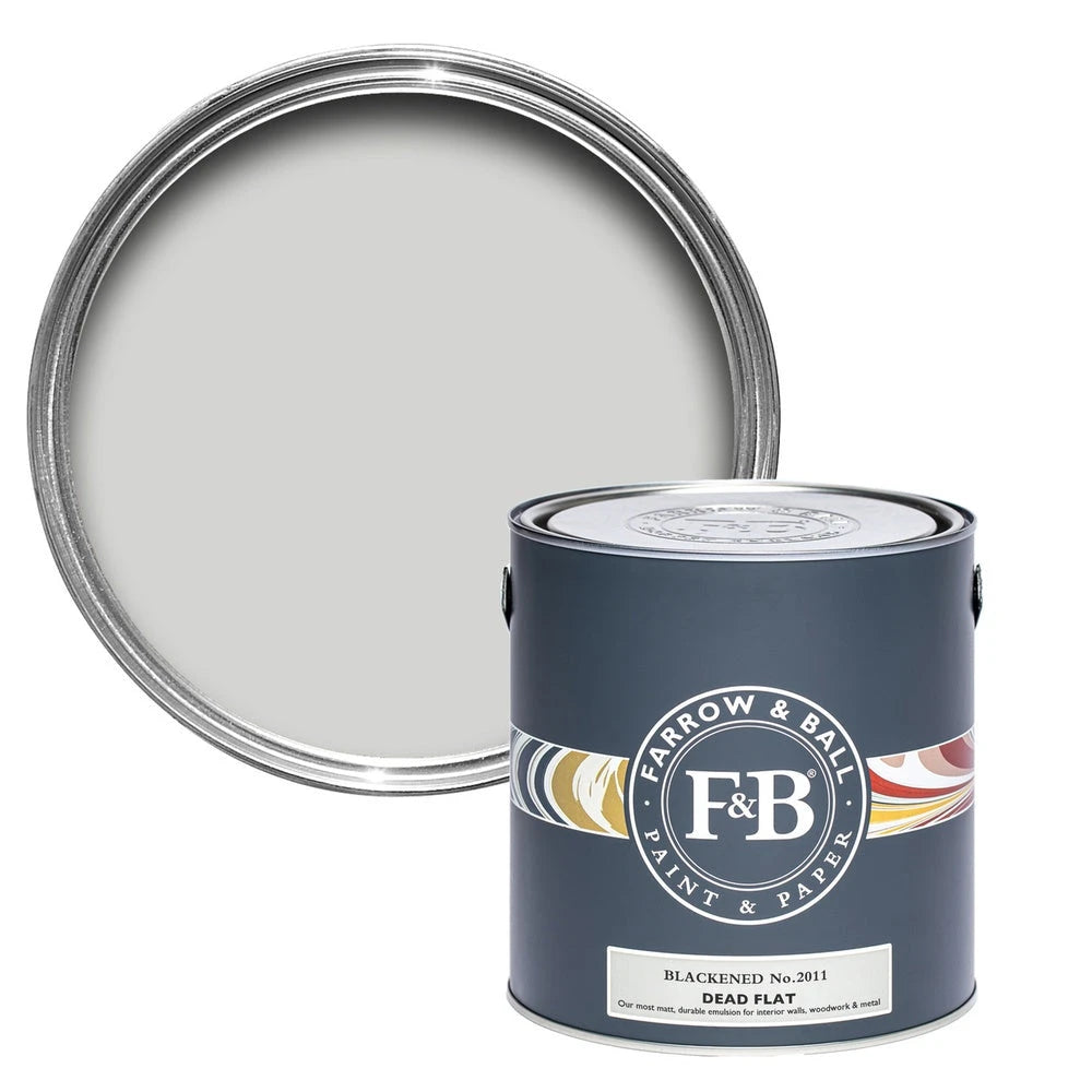 Farrow & Ball Blackend 2011 paint tin and colour swatch