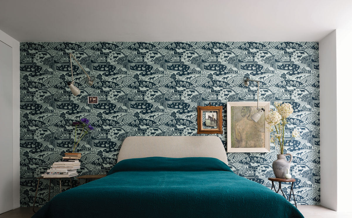 Farrow & Ball Gable Wallpaper room inspiration