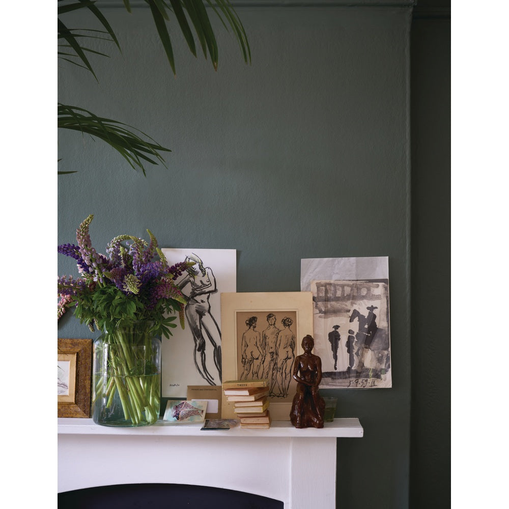 Farrow & Ball Green Smoke No.47 paint in a lifestyle setting
