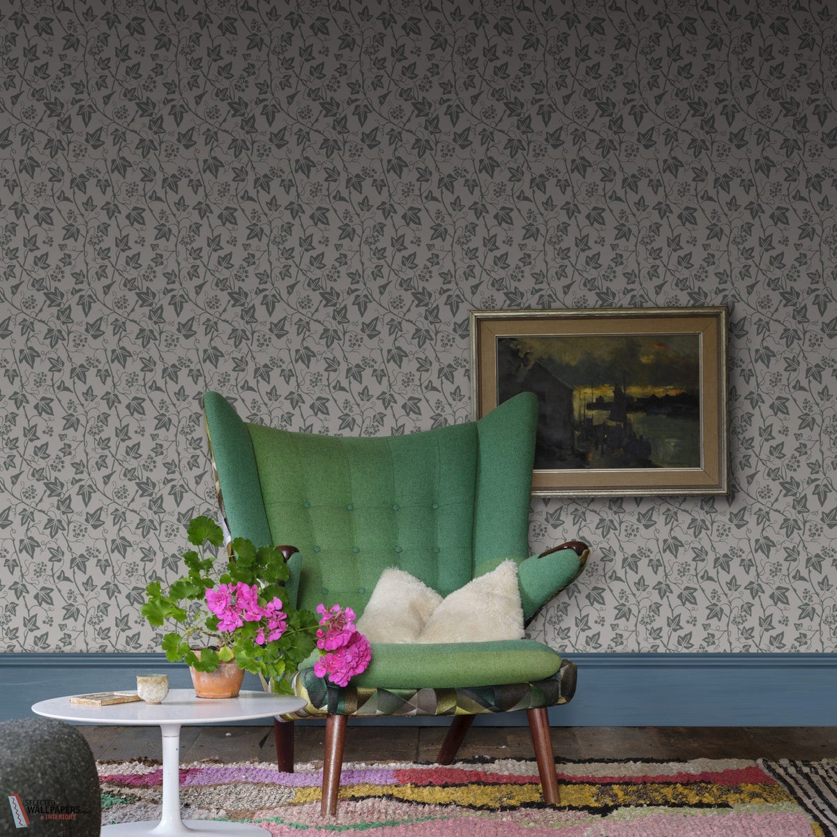 Farrow & Ball Ivy Wallpaper room inspiration