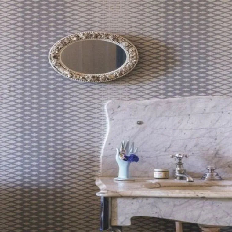Farrow & Ball Lattice Wallpaper room inspiration
