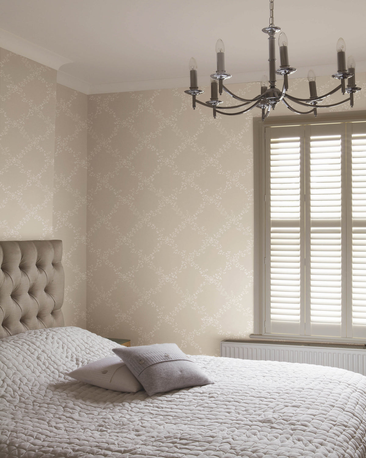 Farrow & Ball Toile Trellis Wallpaper room inspiration